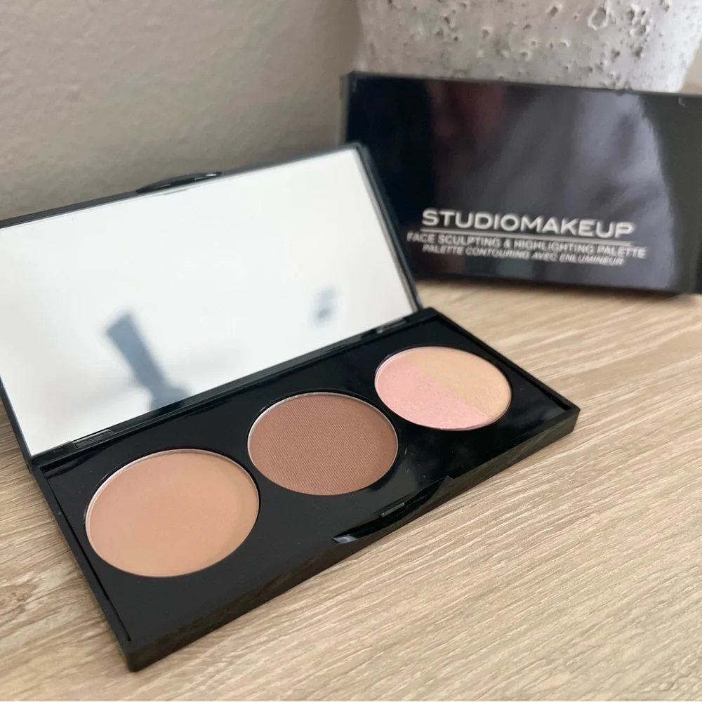 STUDIOMAKEUP Face Sculpting & Highlighting Palette Contour Highlighter New